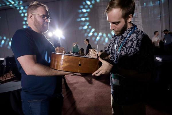 Getting guitar autographed