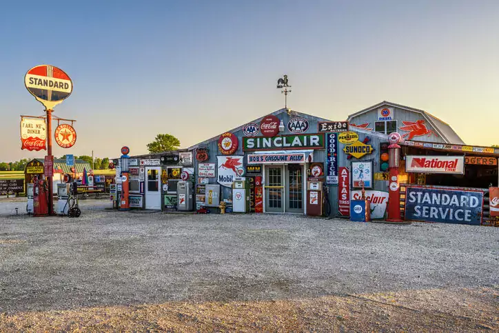 Bob's Gasoline Alley on historic route 66 in Missouri